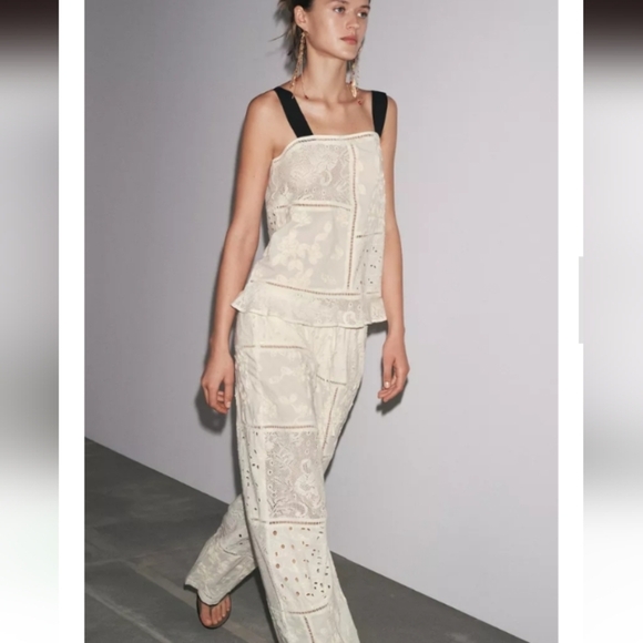 Zara ZW Collection Patchwork Embroidered Top - Picture 7 of 8